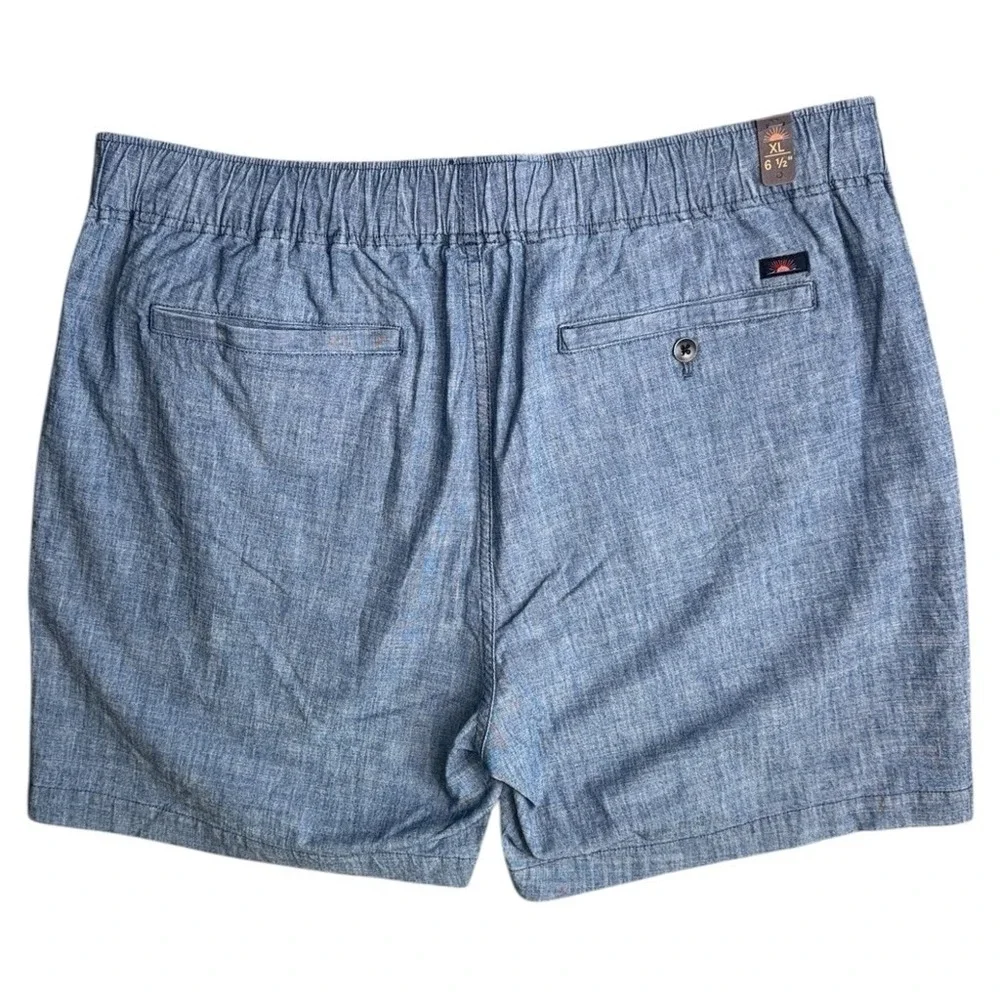 Faherty Mens Small Essential Cotton‎ Stretch Shorts Indigo Blue 6.5
